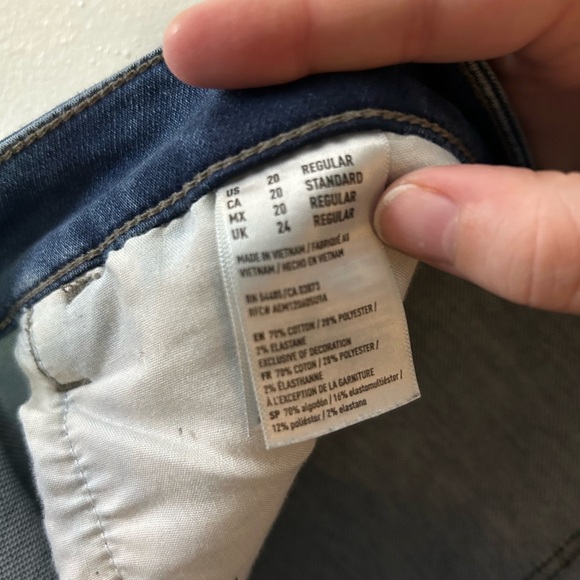 Used American Eagle Hi-rise Jegging Crop Size 20 - Picture 4 of 4